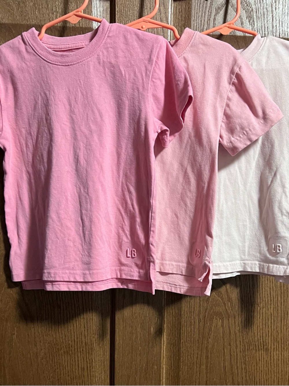 Little Bipsy Girls Short-Sleeve elevated Tees in Pink & Light Pink